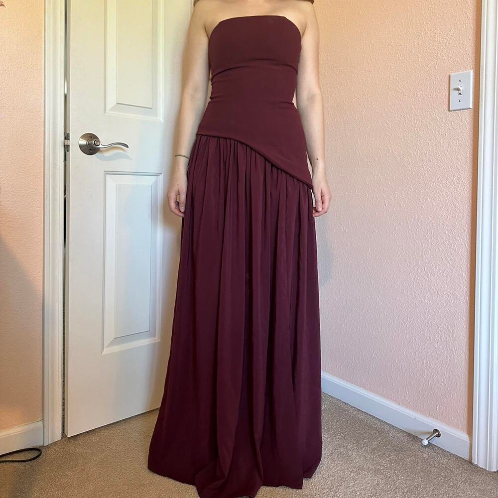 babyboo MALIYAH MAXI DRESS in color CHERRY LACQUER size small NWT